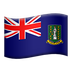 Bagaimana Flag: British Virgin Islands emoji terlihat di Apple.