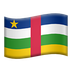 Bagaimana Flag: Central African Republic emoji terlihat di Apple.