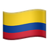 Bagaimana emoji Bendera: Colombia kelihatan di Apple.