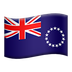 Bagaimana Flag: Cook Islands emoji terlihat di Apple.