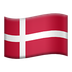 Bagaimana Flag: Denmark emoji terlihat di Apple.