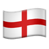 Bagaimana Flag: England emoji terlihat di Apple.