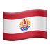 Bagaimana Flag: French Polynesia emoji terlihat di Apple.