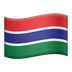 Bagaimana Flag: Gambia emoji terlihat di Apple.