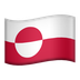 Bagaimana Flag: Greenland emoji terlihat di Apple.