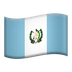 Bagaimana Flag: Guatemala emoji terlihat di Apple.