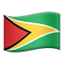 Bagaimana emoji Bendera: Guyana kelihatan di Apple.