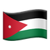 Bagaimana Flag: Jordan emoji terlihat di Apple.