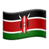 Bagaimana Flag: Kenya emoji terlihat di Apple.