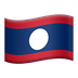 Bagaimana Flag: Laos emoji terlihat di Apple.