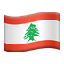 Bagaimana Flag: Lebanon emoji terlihat di Apple.