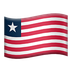 Bagaimana Flag: Liberia emoji terlihat di Apple.