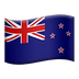 Bagaimana emoji Bendera: New Zealand kelihatan di Apple.