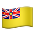 Bagaimana Flag: Niue emoji terlihat di Apple.