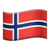 Bagaimana emoji Bendera: Norway kelihatan di Apple.