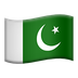 Bagaimana Flag: Pakistan emoji terlihat di Apple.