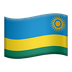 Bagaimana emoji Bendera: Rwanda kelihatan di Apple.