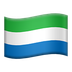 Bagaimana Flag: Sierra Leone emoji terlihat di Apple.