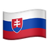 Bagaimana Flag: Slovakia emoji terlihat di Apple.