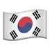 Bagaimana emoji Bendera: Korea Selatan kelihatan di Apple.