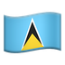 Bagaimana emoji Bendera: Saint Lucia kelihatan di Apple.