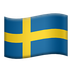 Bagaimana emoji Bendera: Sweden kelihatan di Apple.