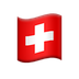 Bagaimana Flag: Switzerland emoji terlihat di Apple.