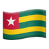 Bagaimana emoji Bendera: Togo kelihatan di Apple.