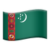 Jak wygląda emoji Flaga: Turkmenistan w Apple.