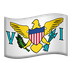 Bagaimana Flag: U.S. Virgin Islands emoji terlihat di Apple.