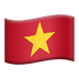 Bagaimana Flag: Vietnam emoji terlihat di Apple.