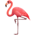 Bagaimana emoji Flamingo kelihatan di Apple.