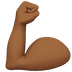 Bagaimana Flexed Biceps: Medium-Dark Skin Tone emoji terlihat di Apple.