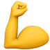 Bagaimana Flexed Biceps emoji terlihat di Apple.