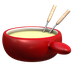 Bagaimana Fondue emoji terlihat di Apple.