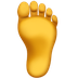 Bagaimana Foot emoji terlihat di Apple.