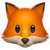 Bagaimana Fox emoji terlihat di Apple.