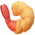 Bagaimana emoji Udang goreng kelihatan di Apple.