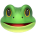 Bagaimana emoji Katak kelihatan di Apple.