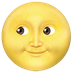 Bagaimana Full Moon Face emoji terlihat di Apple.