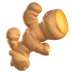 Bagaimana Ginger Root emoji terlihat di Apple.