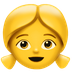 Bagaimana Girl emoji terlihat di Apple.