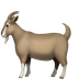 Bagaimana emoji Kambing kelihatan di Apple.