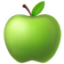 Bagaimana Green Apple emoji terlihat di Apple.