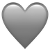 Bagaimana Grey Heart emoji terlihat di Apple.