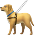 Bagaimana Guide Dog emoji terlihat di Apple.