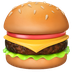 Bagaimana Hamburger emoji terlihat di Apple.