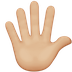 Bagaimana Hand with Fingers Splayed: Medium-Light Skin Tone emoji terlihat di Apple.