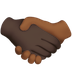 Bagaimana Handshake: Dark Skin Tone, Medium-Dark Skin Tone emoji terlihat di Apple.