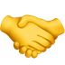 Bagaimana Handshake emoji terlihat di Apple.